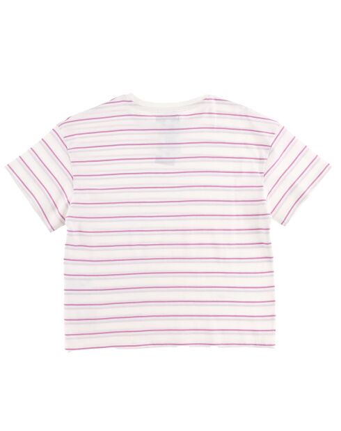 T-Shirt en Coton Bio Gloire rayé oversize multicolore